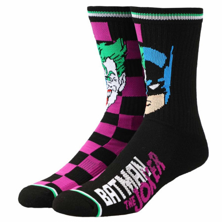 Batman & Joker Split Crew Socks